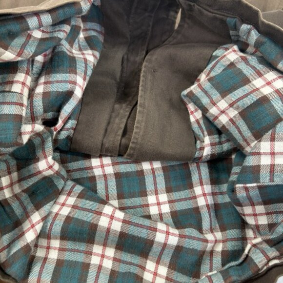 Vintage Ashton Cove Men's Barn Chore Utility Jacket Coat M Brown Plaid Lined - Picture 5 of 16